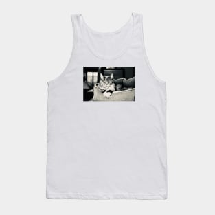 Cat main coon black and white / Swiss Artwork Photography Tank Top